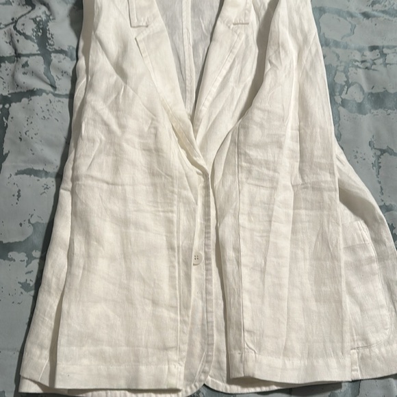 Eileen Fisher Organic Linen White Jacket - Picture 6 of 12